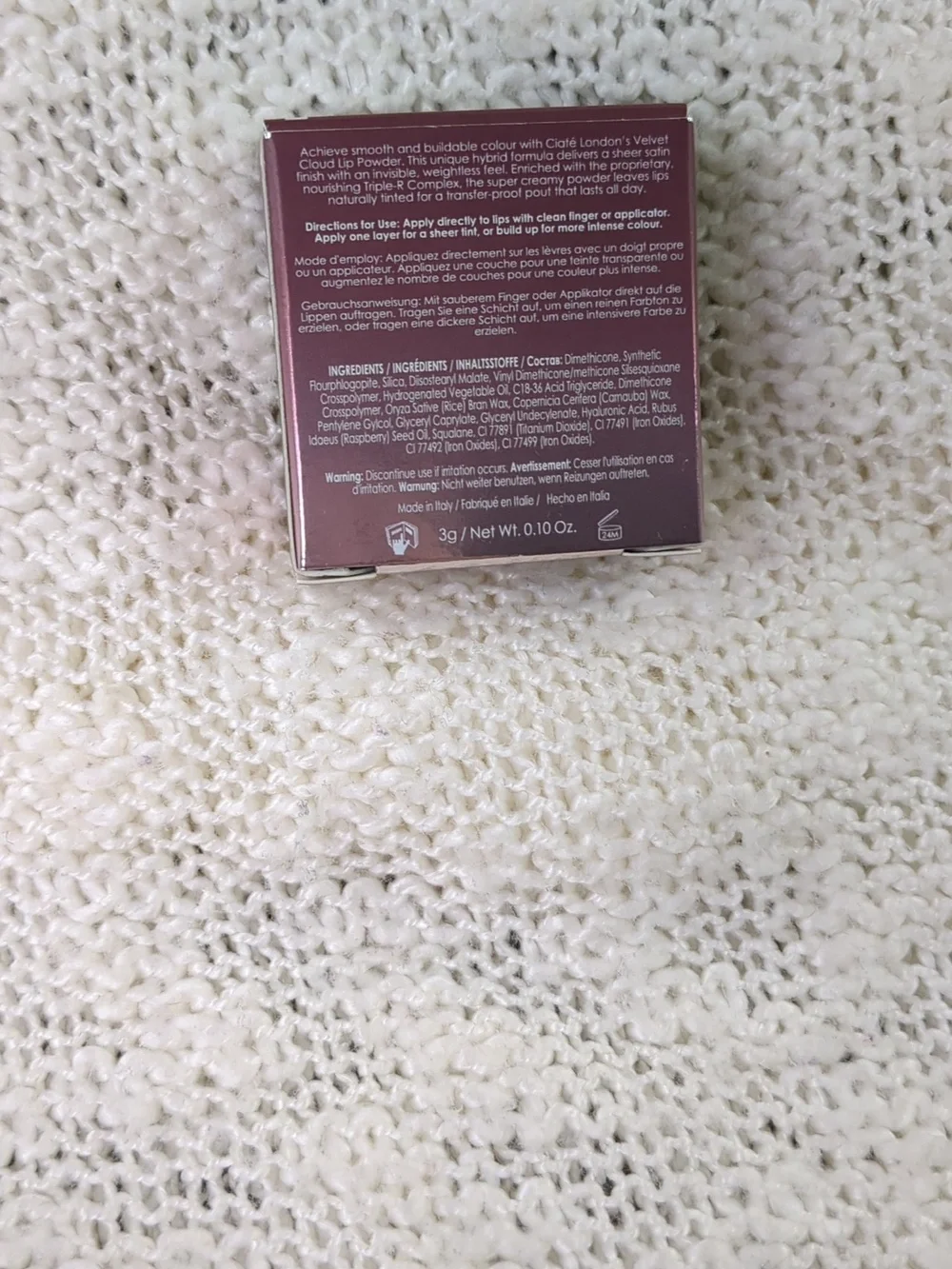 Ciaté London Velvet Cloud Blissful Lip Powder, 3ml/0.10oz.